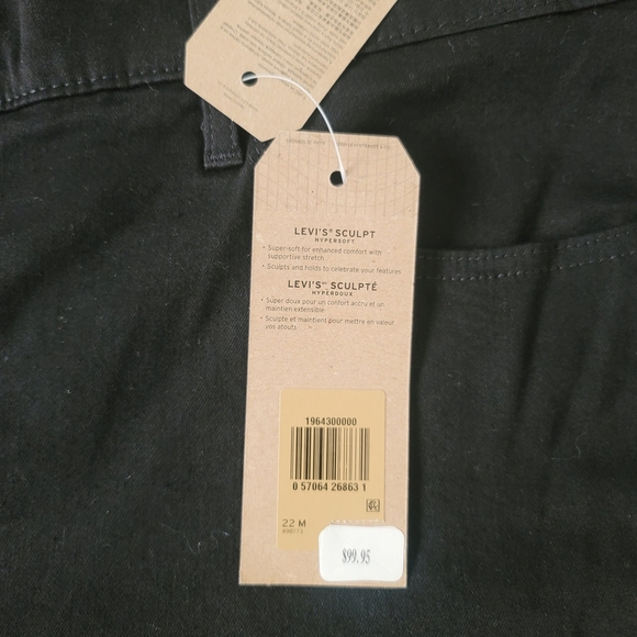 Levi's Sculpt Black Skinny Jeans Classic Style - Picture 3 of 11